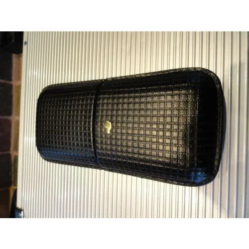 Cohiba Black & Gold Leather Cigar Case holds 3 Robusto size