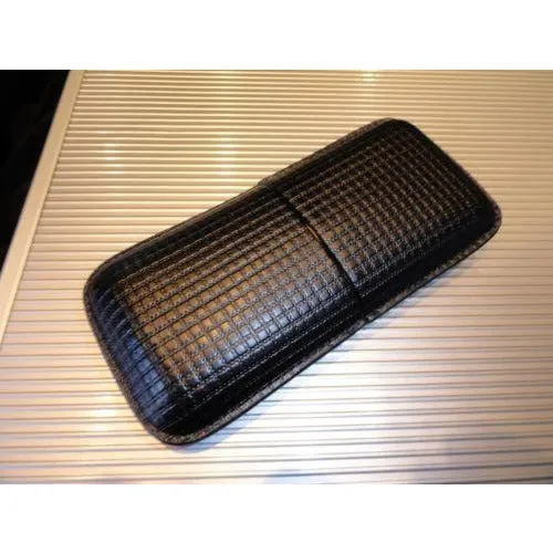 Cohiba Black & Gold Leather Cigar Case holds 3 Robusto size
