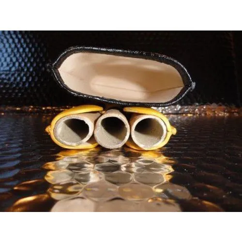 Cohiba Black & Gold Leather Cigar Case with Cohiba Pocket Lighter new in boxes