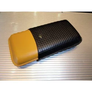 Cohiba Black Leather Cigar Case holds 3 large size cigars without original box