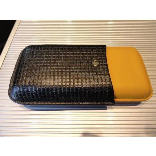 Cohiba Black Leather Cigar Case holds 3 large size cigars without original box