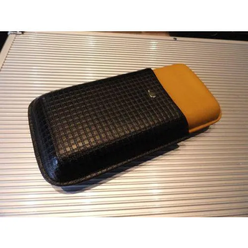 Cohiba Black Leather Cigar Case holds 3 large size cigars without original box