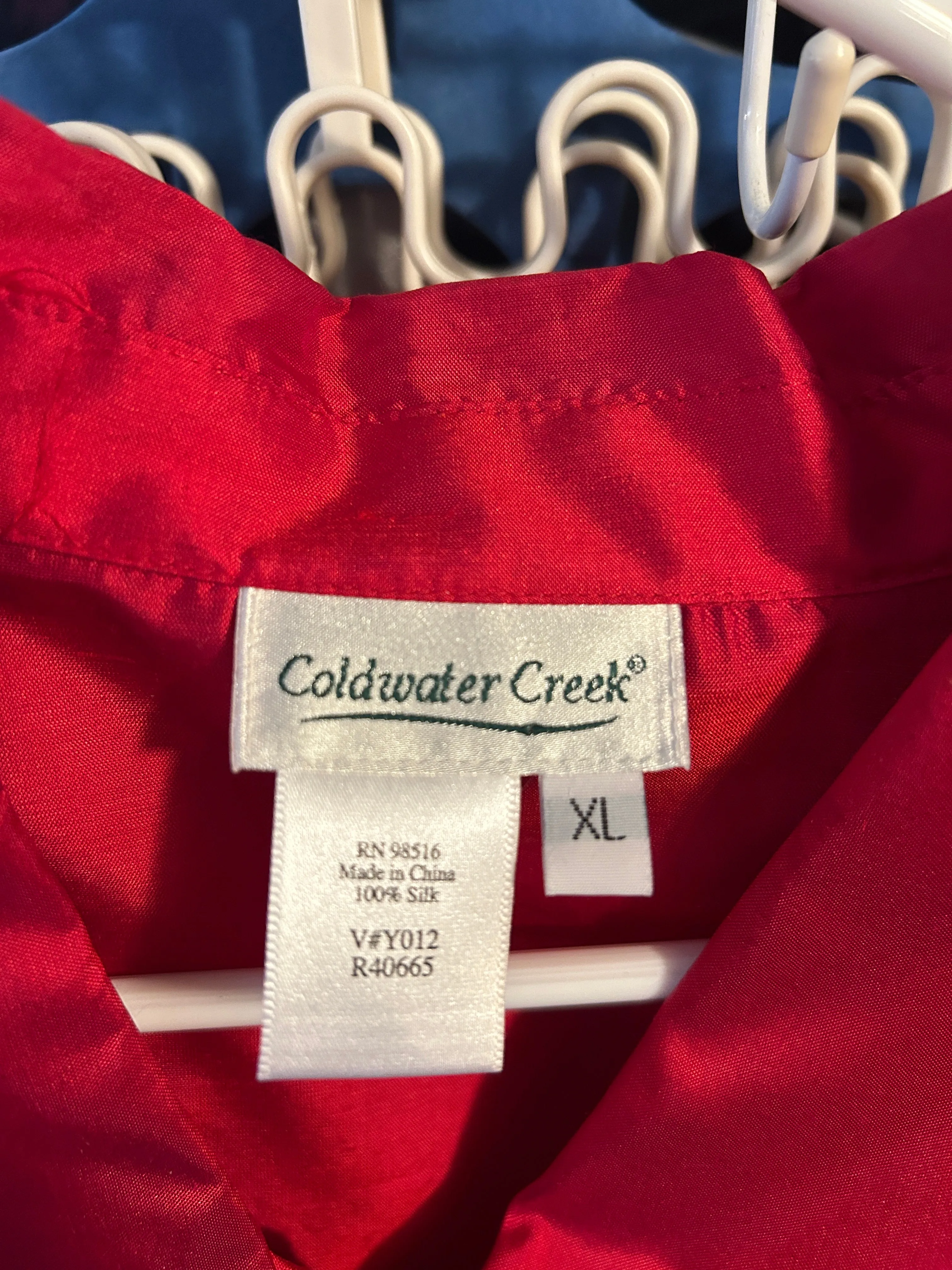 Coldwater Creek 100% Silk Red Jacket – XL