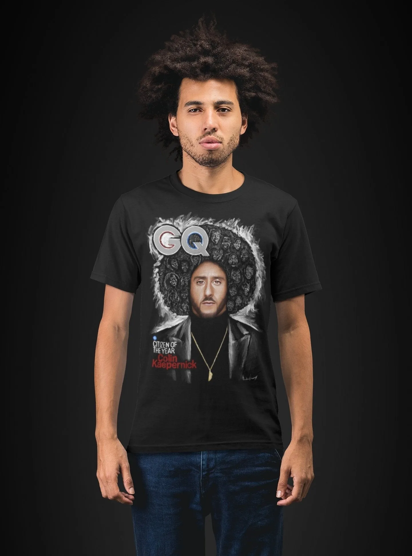 Colin Kaepernick and GQ | Justified | Unisex Black T-Shirt