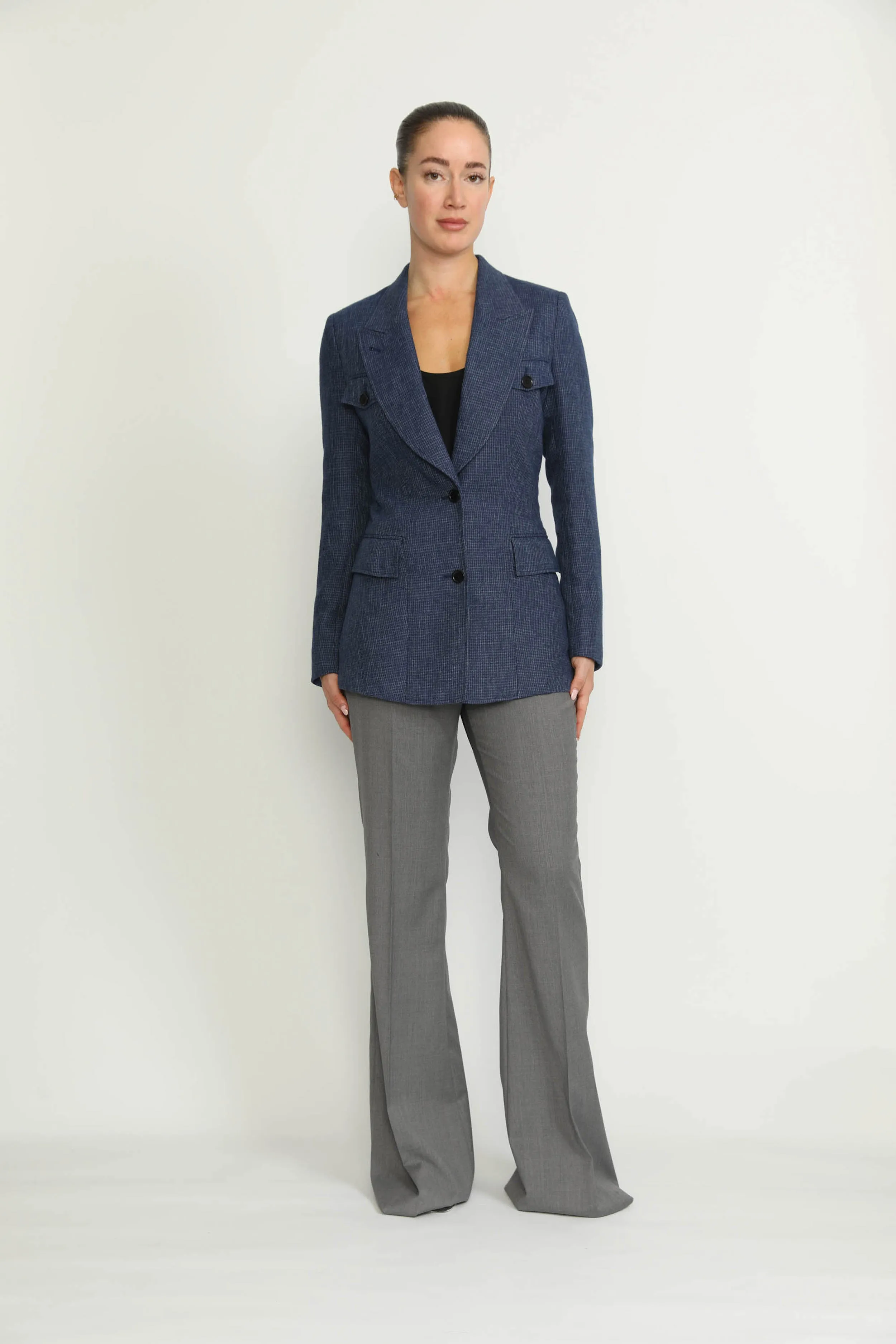 Cologny Jacket - Cologny Denim Blue Check Casual Jacket