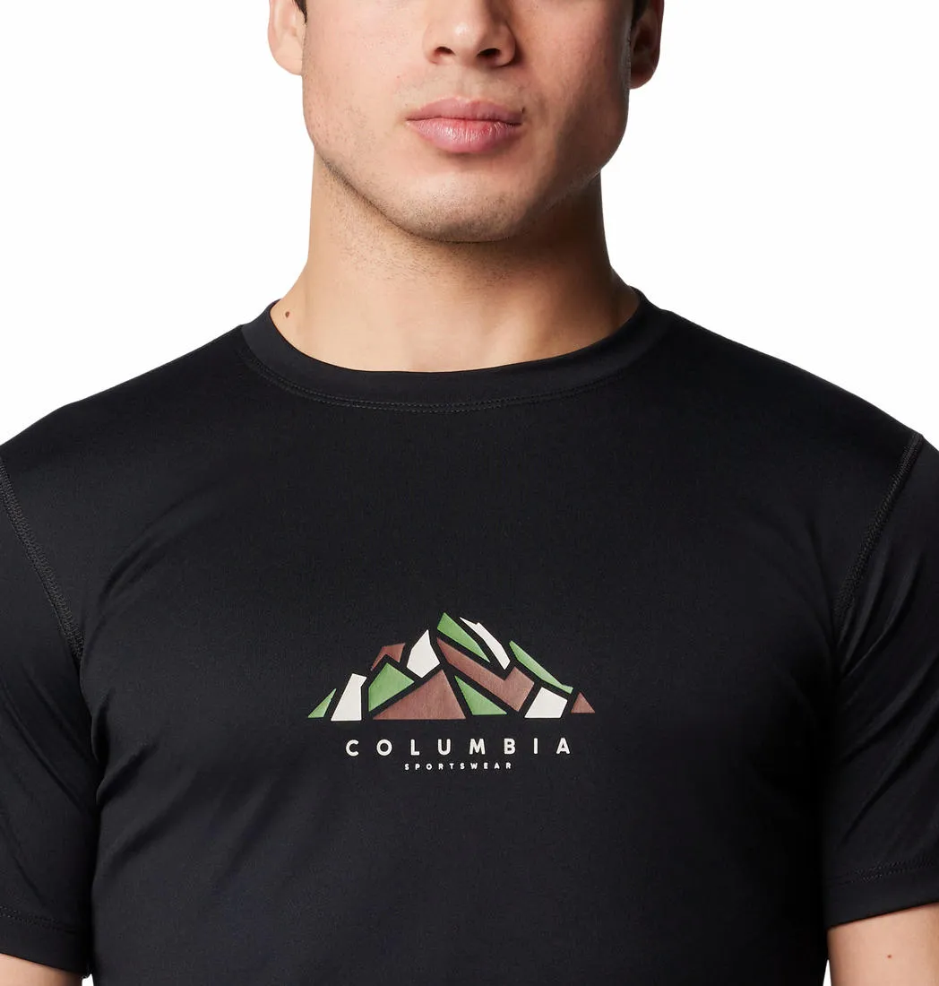 Columbia Mens Black Zero Rules Short Sleeve Graphic Shirt
