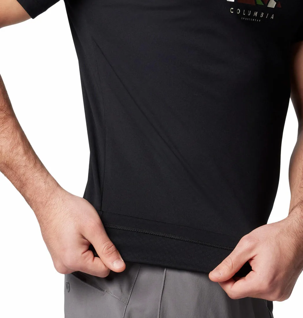 Columbia Mens Black Zero Rules Short Sleeve Graphic Shirt