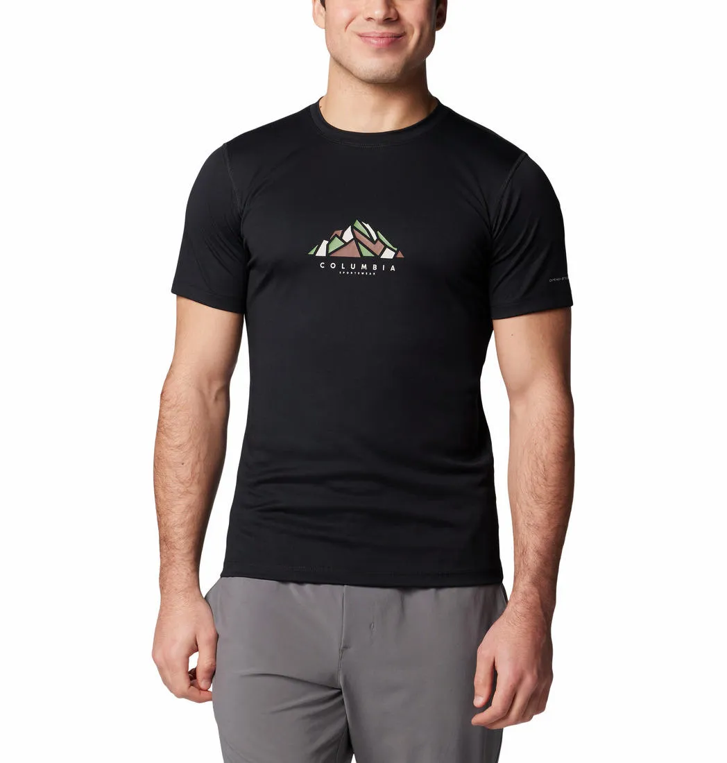 Columbia Mens Black Zero Rules Short Sleeve Graphic Shirt