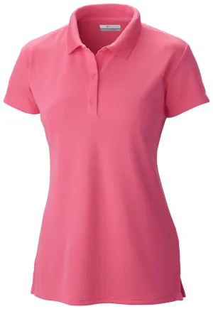 Columbia Women Red Innisfree SS Polo T-Shirt