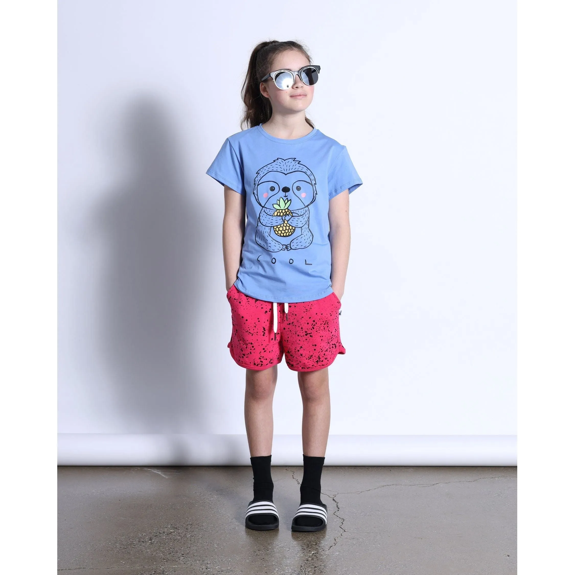 Cool Sloth Tee- Bright Cornflower