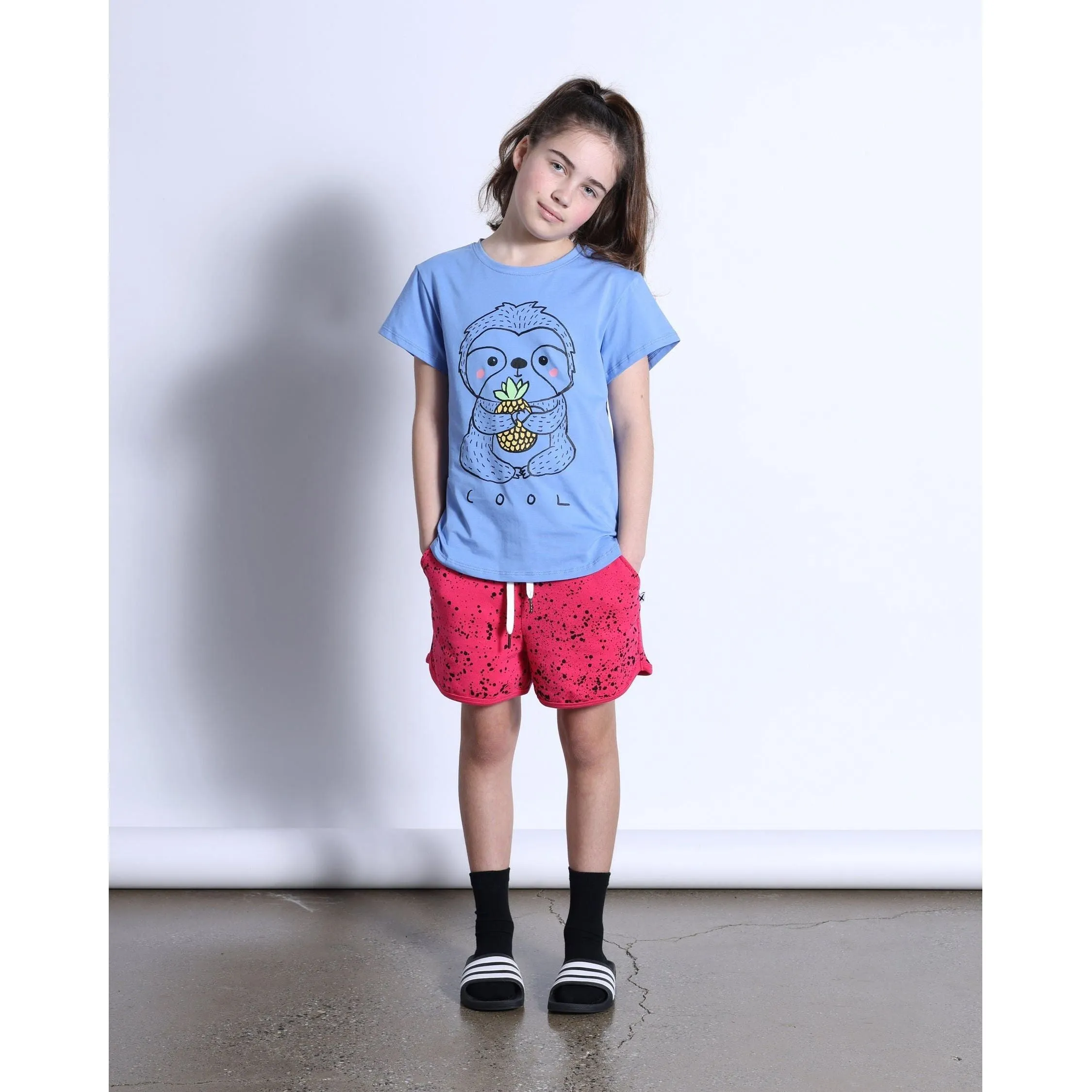 Cool Sloth Tee- Bright Cornflower