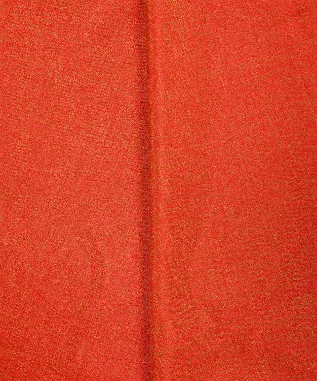 Coral Textured Semi Silk Fabric