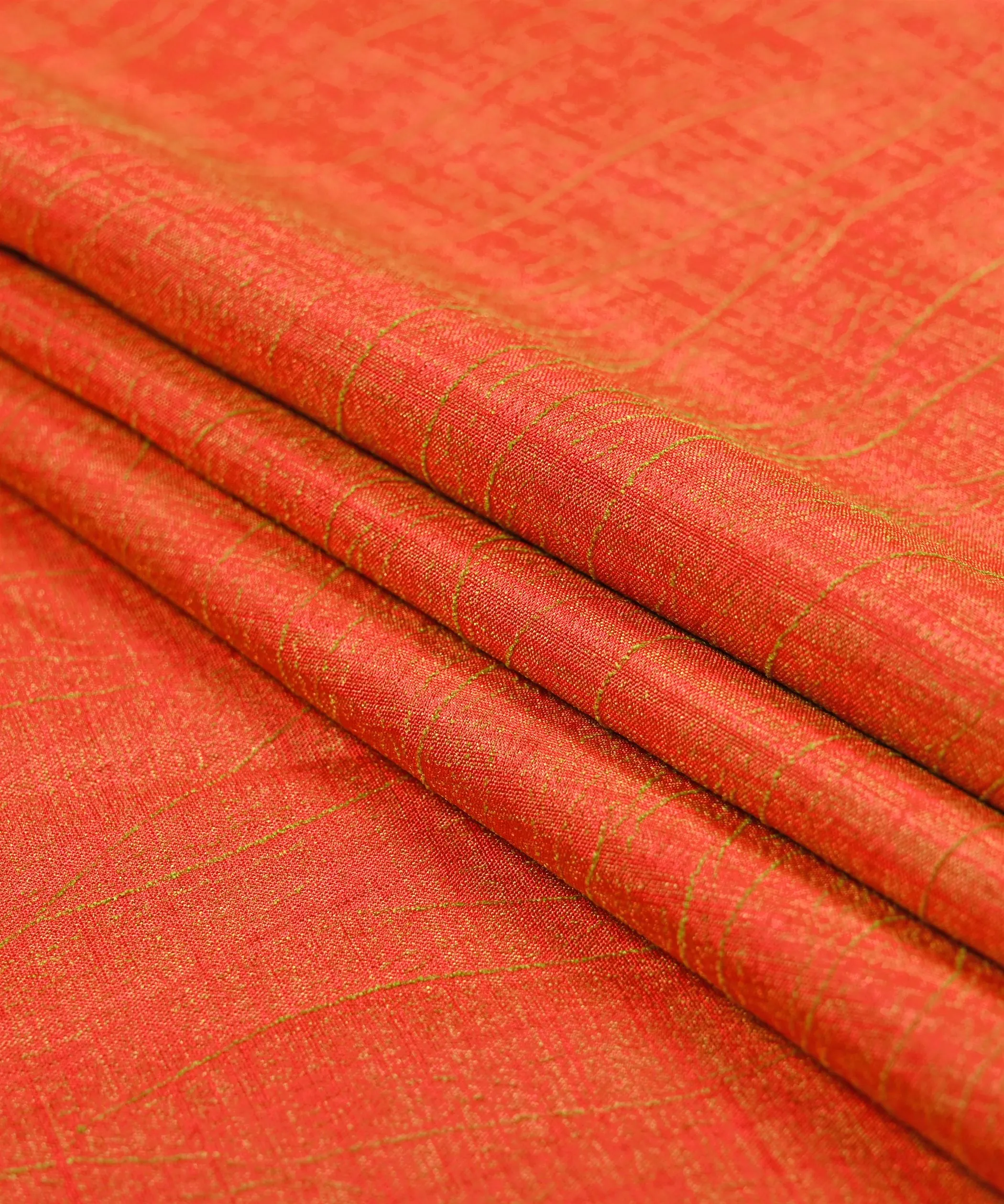 Coral Textured Semi Silk Fabric