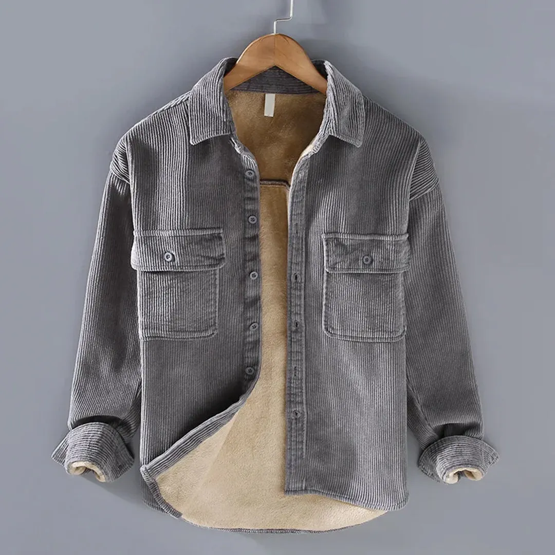 Corduroy winter shirt for men