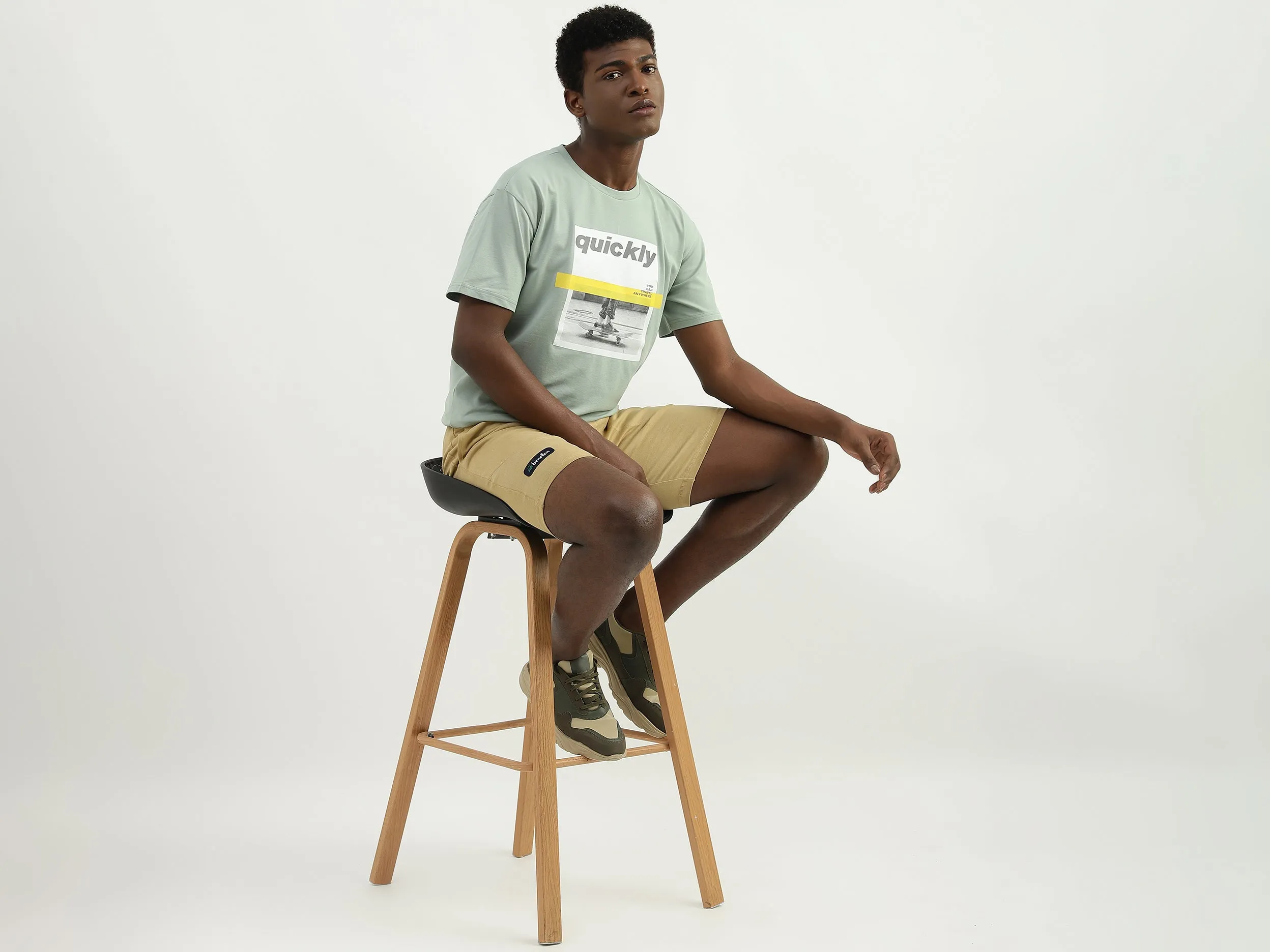 Cotton Printed Round Neck Mens T-shirts