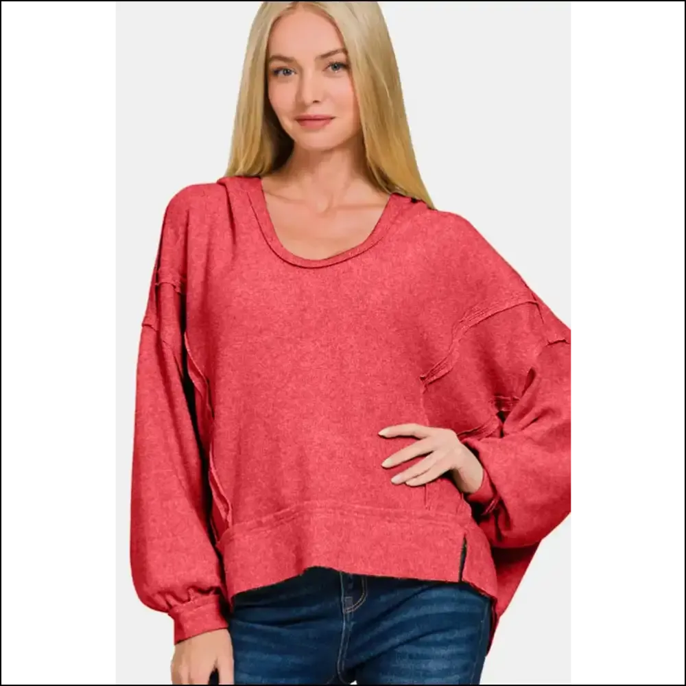 Cozy Chic Exposed Seam Hoodie