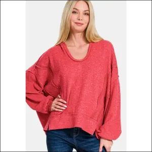 Cozy Chic Exposed Seam Hoodie