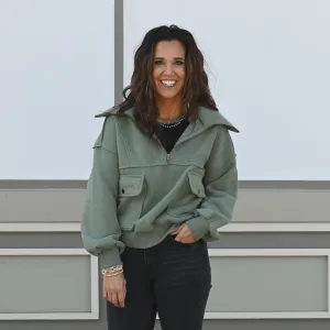 Cozy Cropped Half Zip