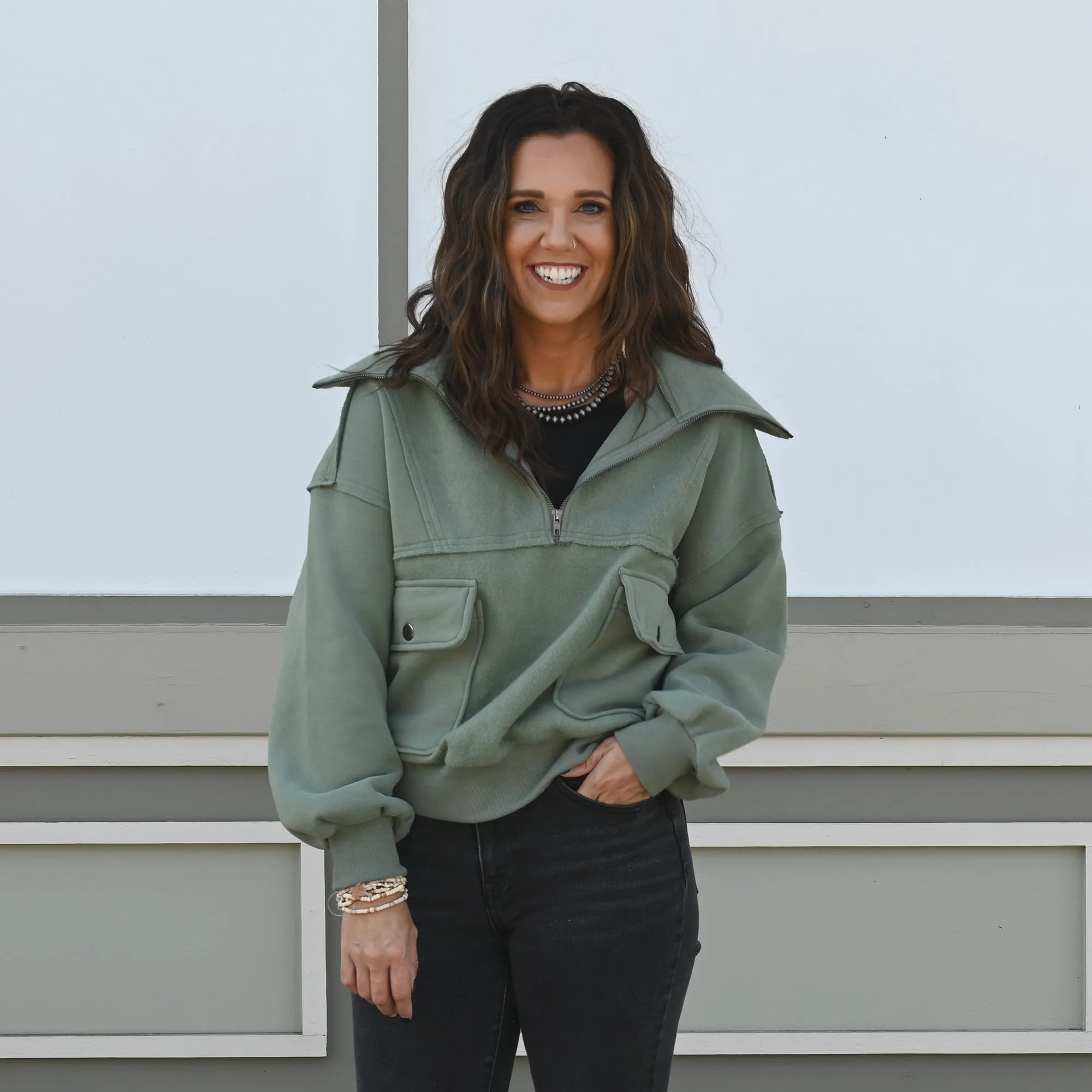 Cozy Cropped Half Zip