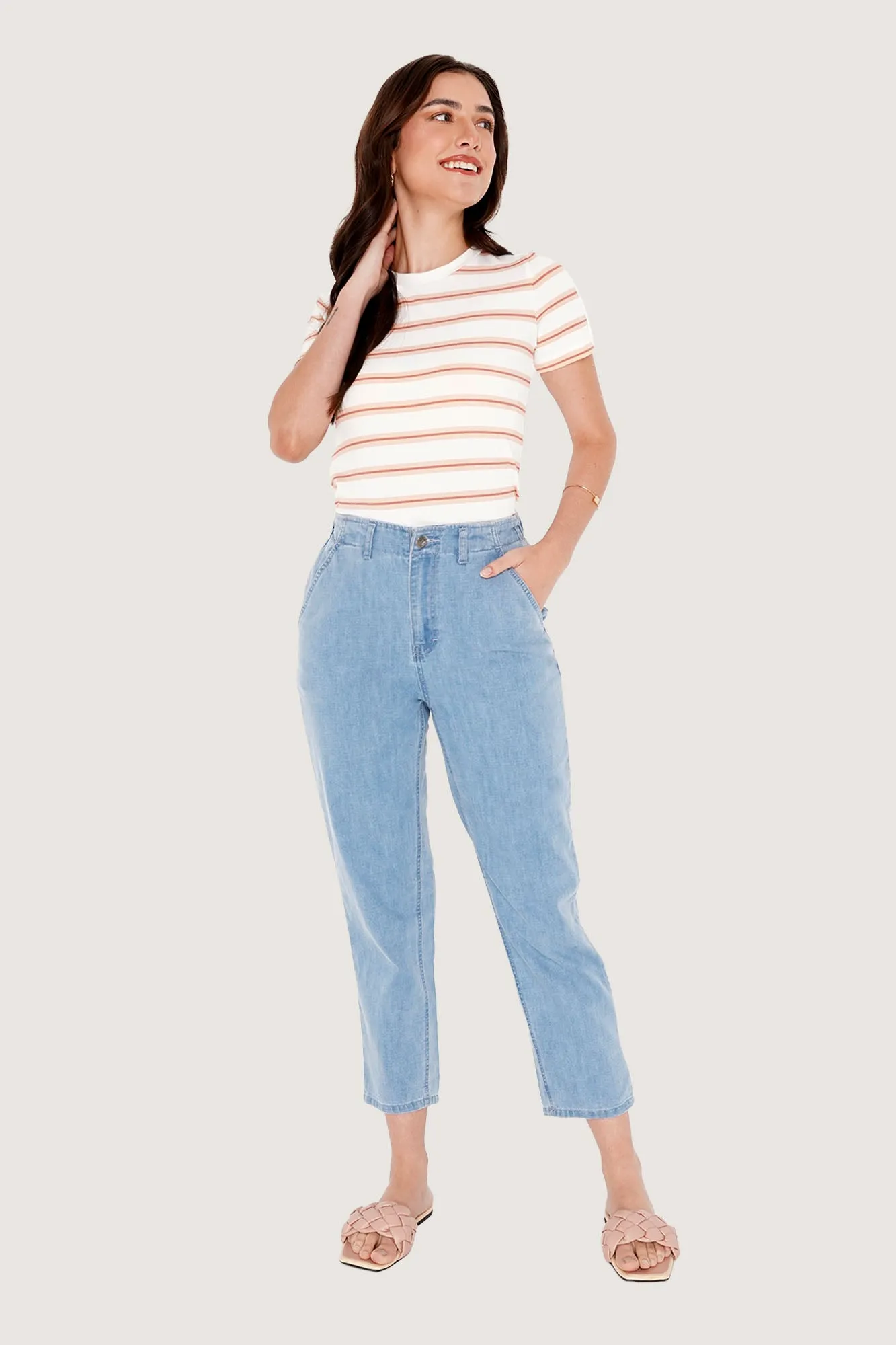 Cozy High Waist Slim Jeans