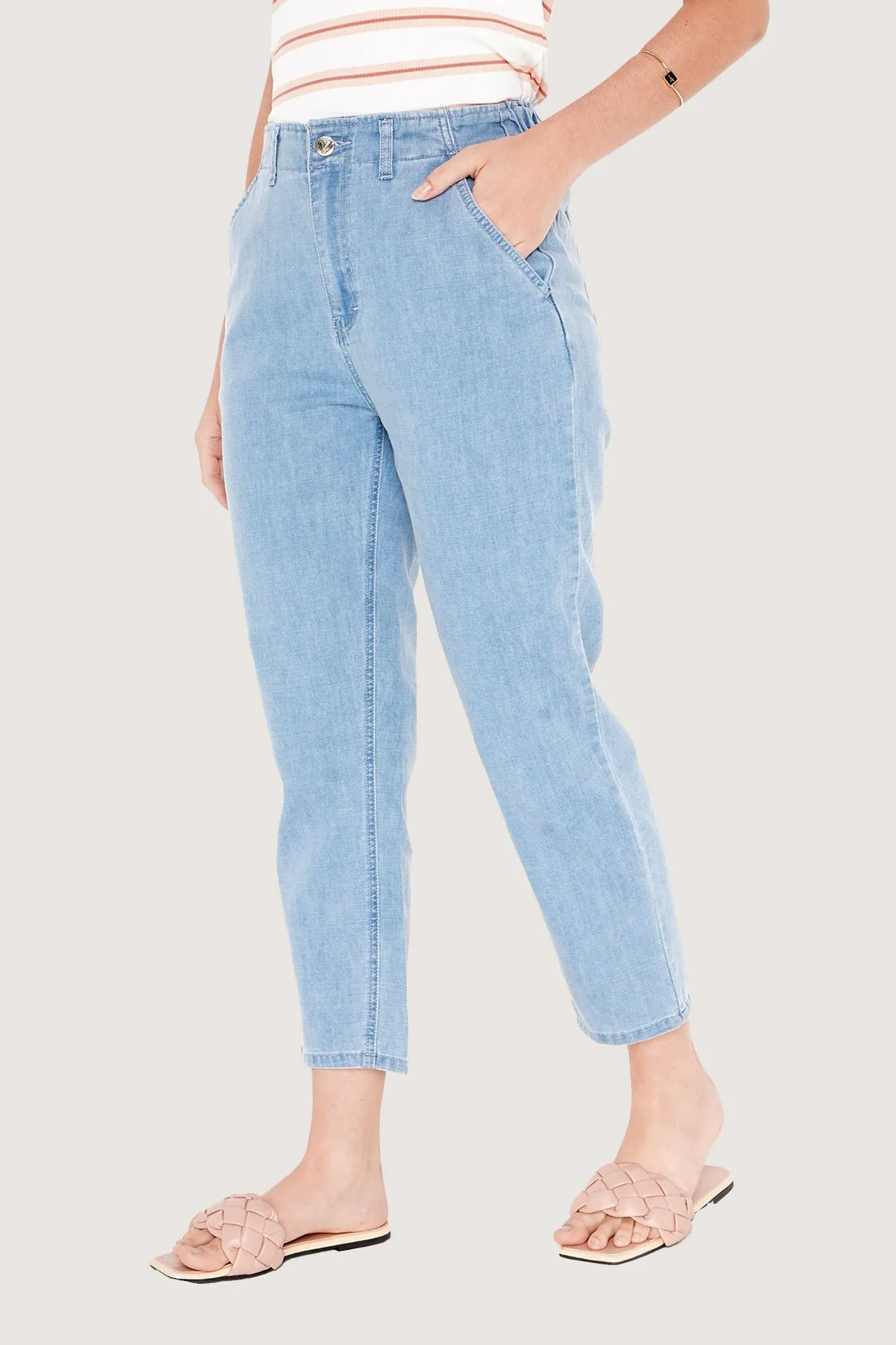 Cozy High Waist Slim Jeans