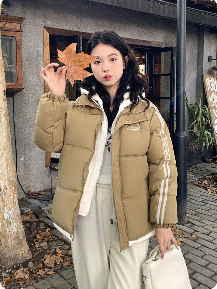 Cozy Quilted Puffer Jacket with Stain-Resistant Fabric for Women