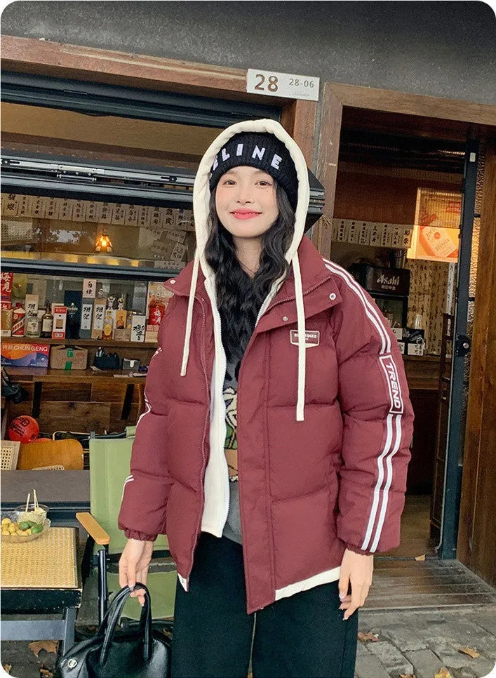 Cozy Quilted Puffer Jacket with Stain-Resistant Fabric for Women