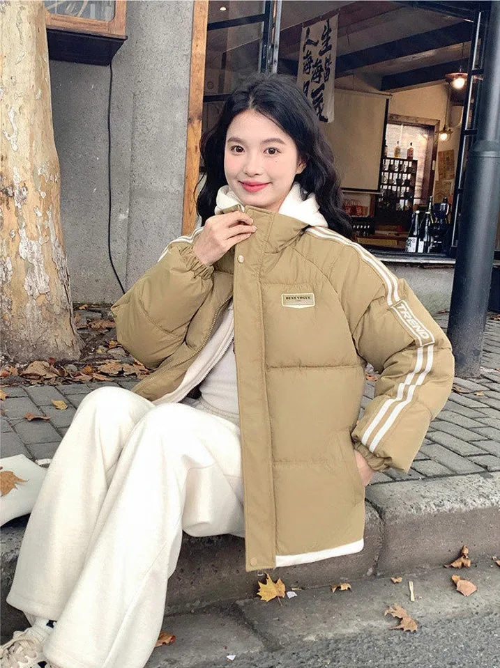 Cozy Quilted Puffer Jacket with Stain-Resistant Fabric for Women