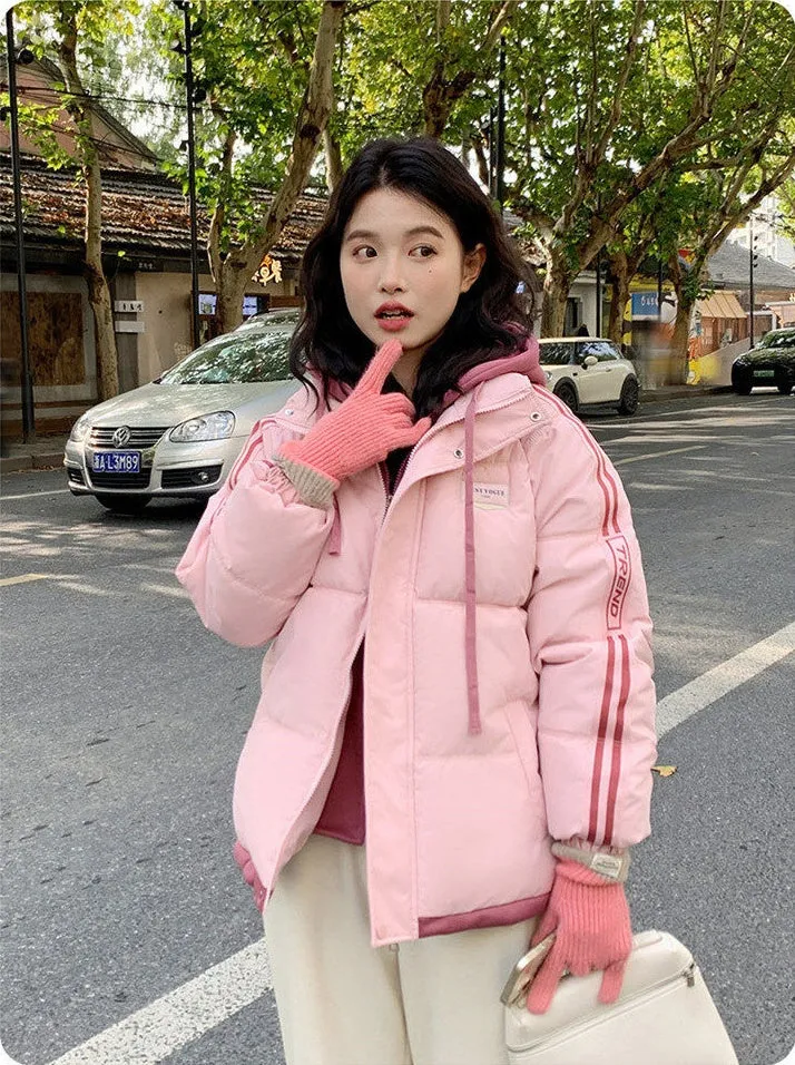 Cozy Quilted Puffer Jacket with Stain-Resistant Fabric for Women