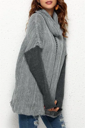 Cozy Turtleneck Pullover Sweater - Black