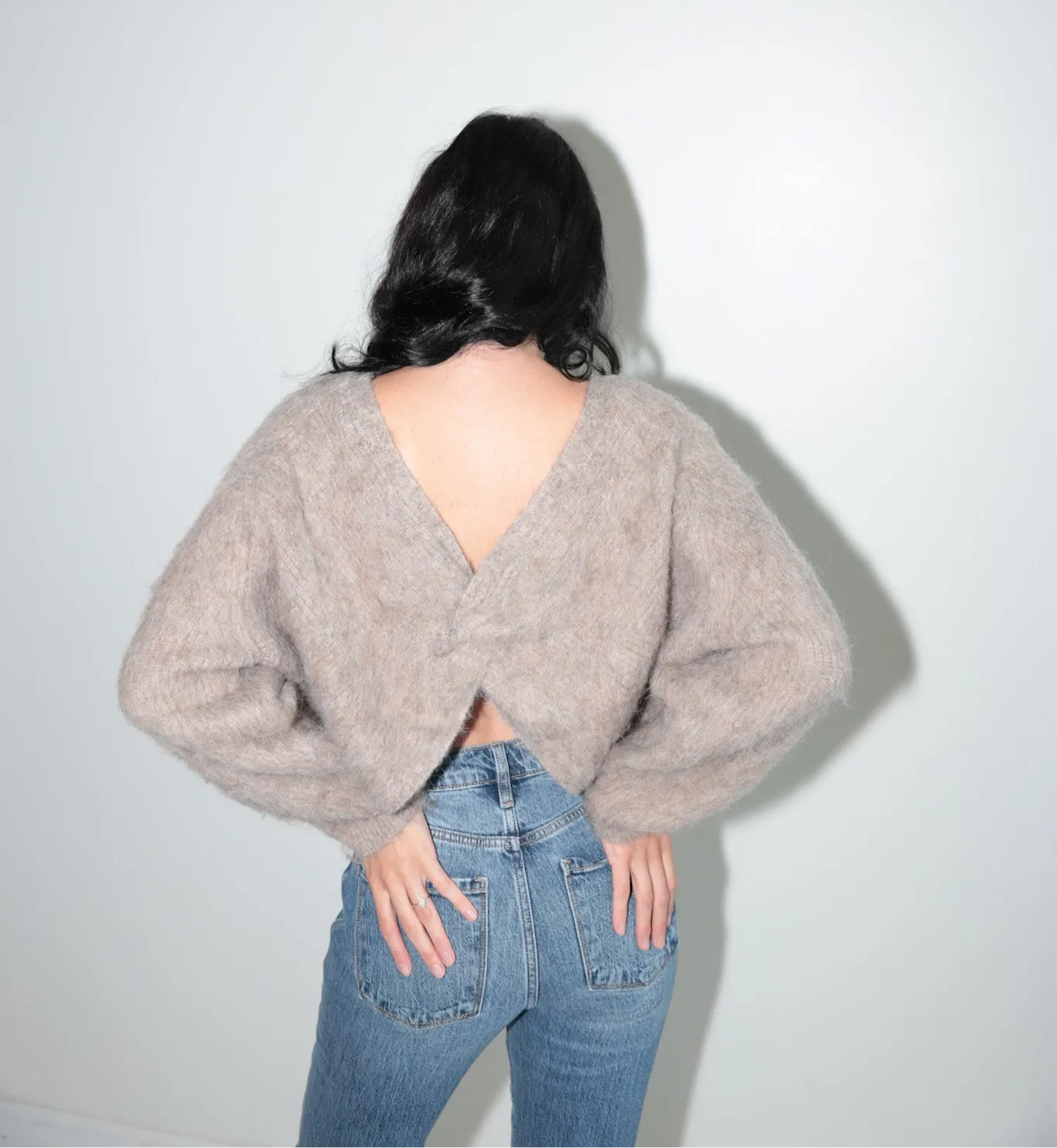 Cozy Twist-Back Sweater-Final Sale