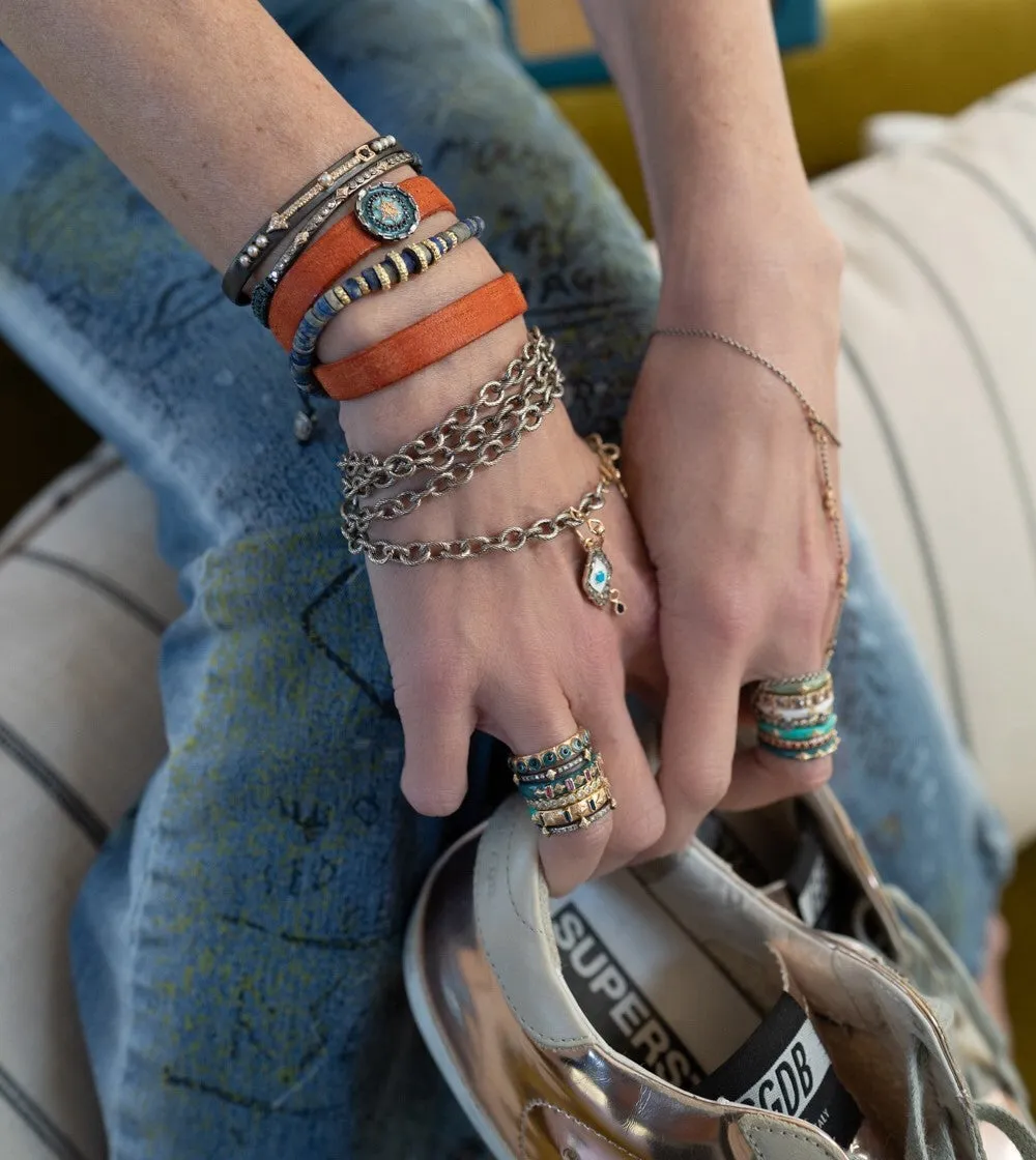 CRIVELLI AND DIAMOND BAR PULL BRACELET