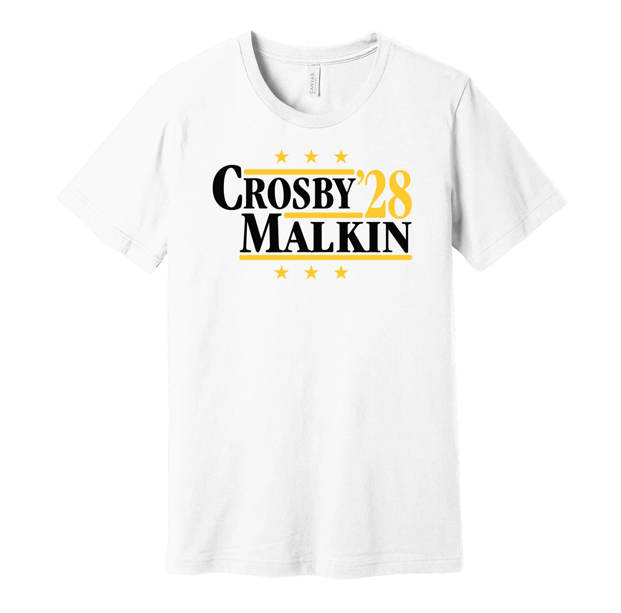 Crosby & Malkin '28 - Pittsburgh Political Campaign Parody T-Shirt - Hyper Than Hype Shirts