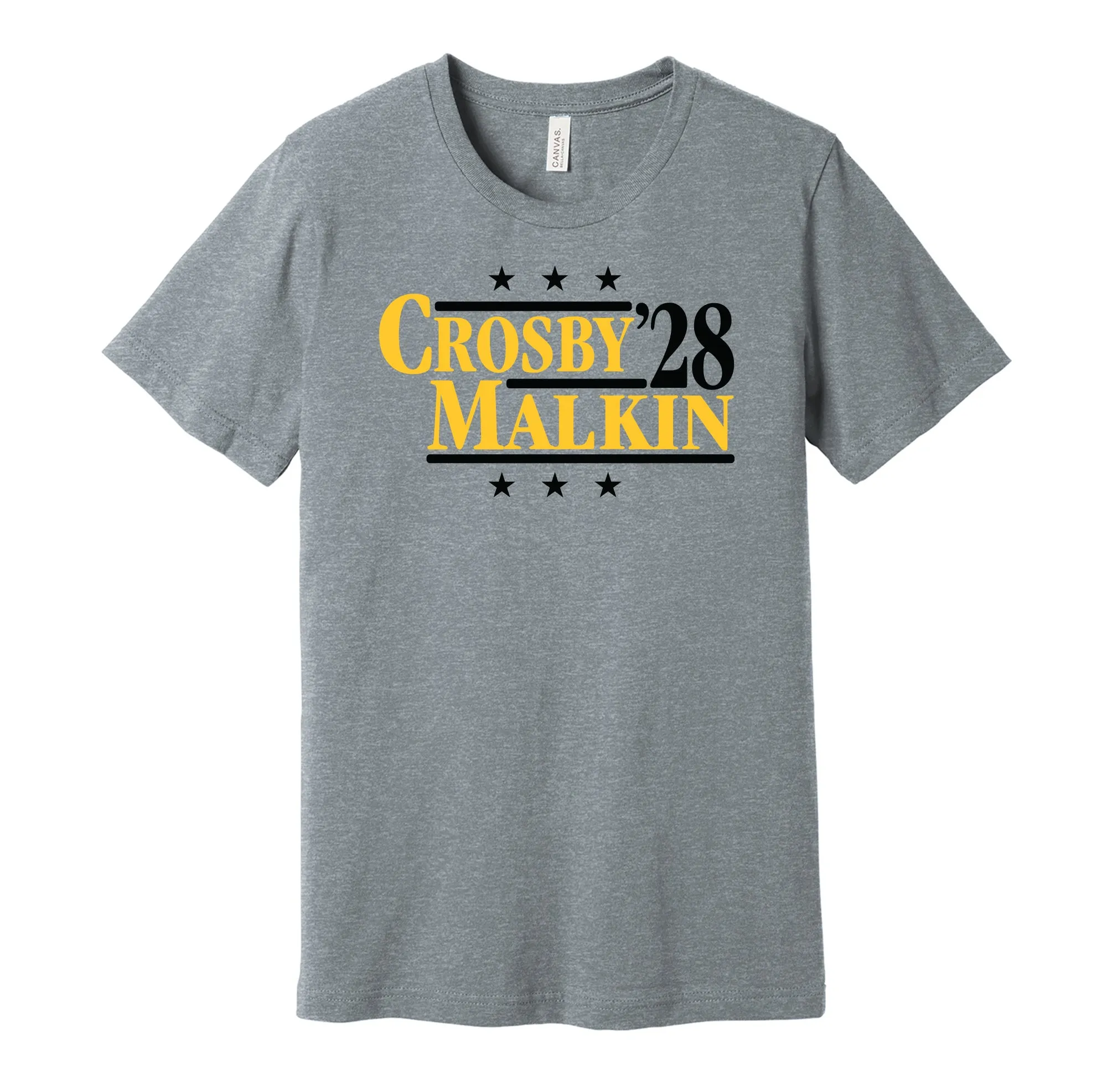 Crosby & Malkin '28 - Pittsburgh Political Campaign Parody T-Shirt - Hyper Than Hype Shirts
