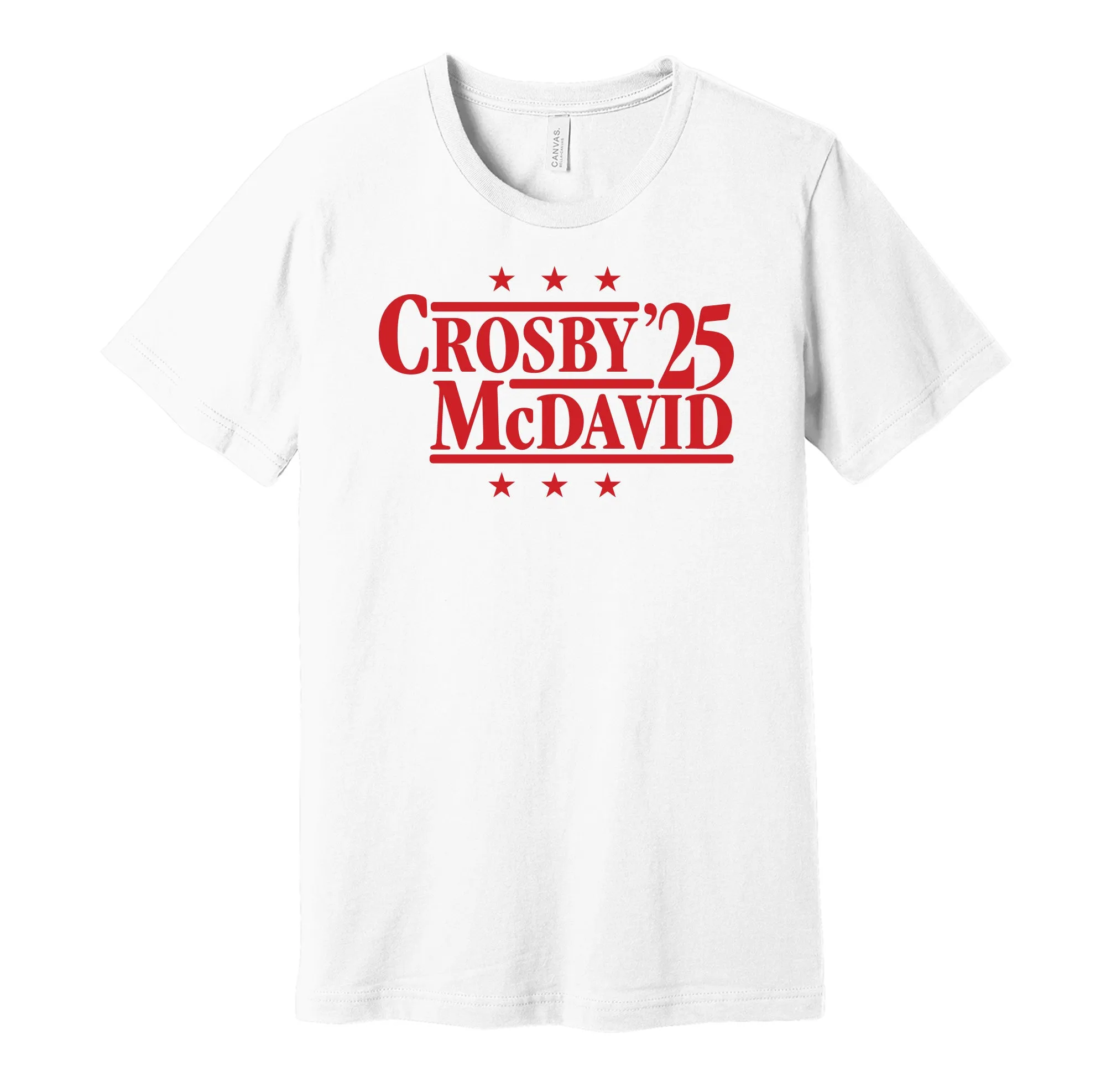 Crosby & McDavid '25 - Team Canada Legends Political Campaign Parody T-Shirt - Hyper Than Hype Shirts