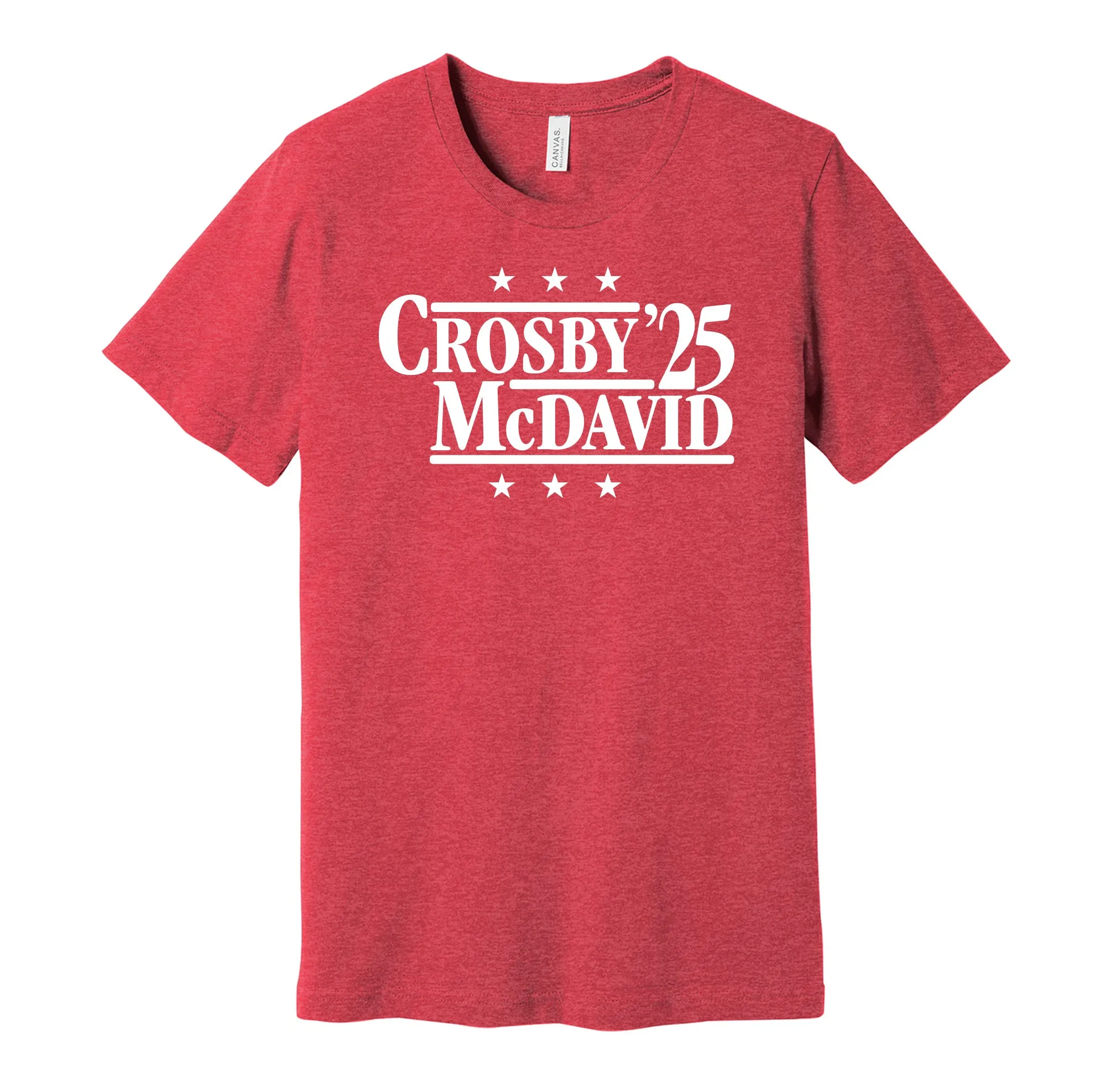 Crosby & McDavid '25 - Team Canada Legends Political Campaign Parody T-Shirt - Hyper Than Hype Shirts