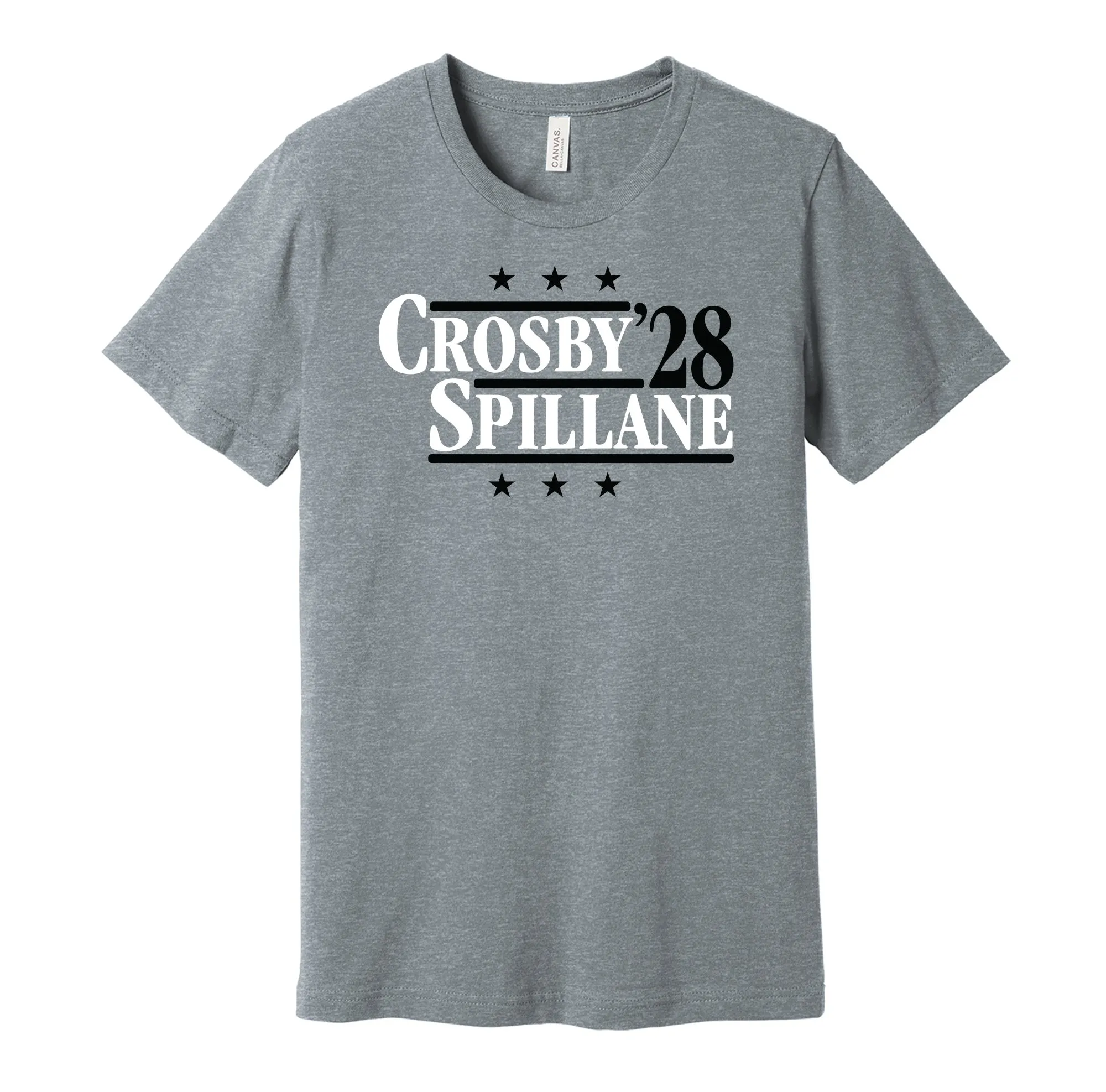 Crosby & Spillane '28 - Las Vegas Football Legends Political Campaign Parody T-Shirt - Hyper Than Hype Shirts