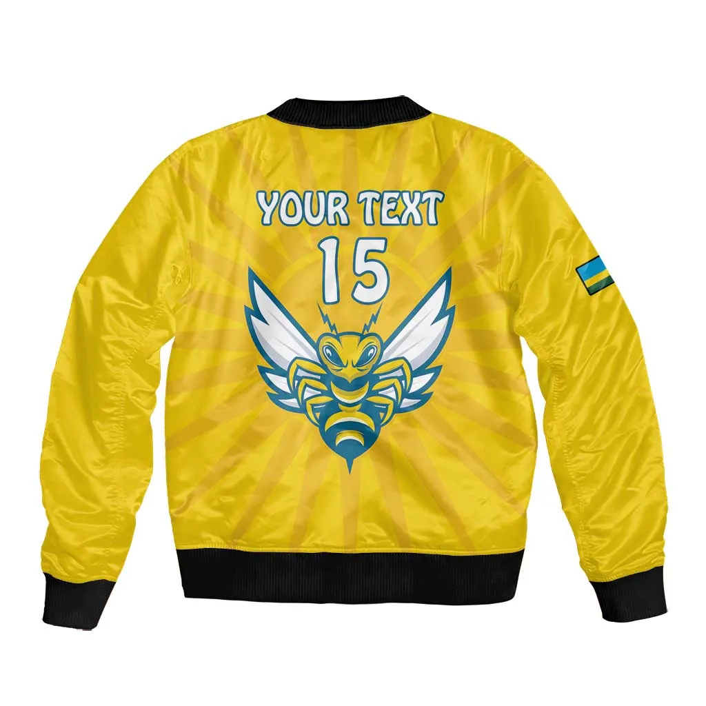 Custom Afro Rwanda Football Bomber Jacket Go Wasps LT15