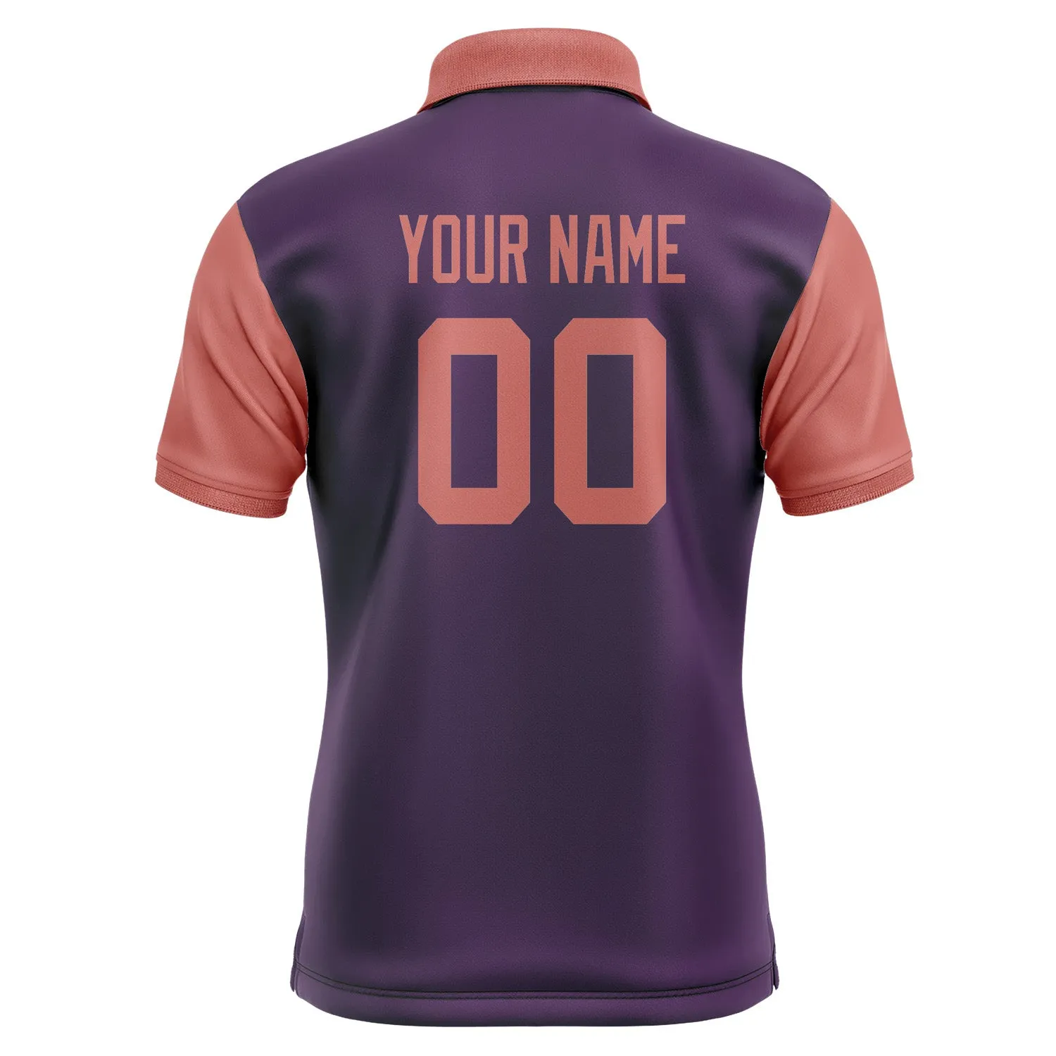 Custom Purple Copper Rose Short-Sleeve Polo Shirt