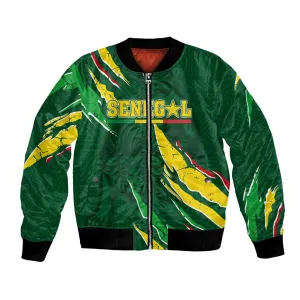 Custom Senegal Football Bomber Jacket Nations Cup 2024 Tranga Lions LT7