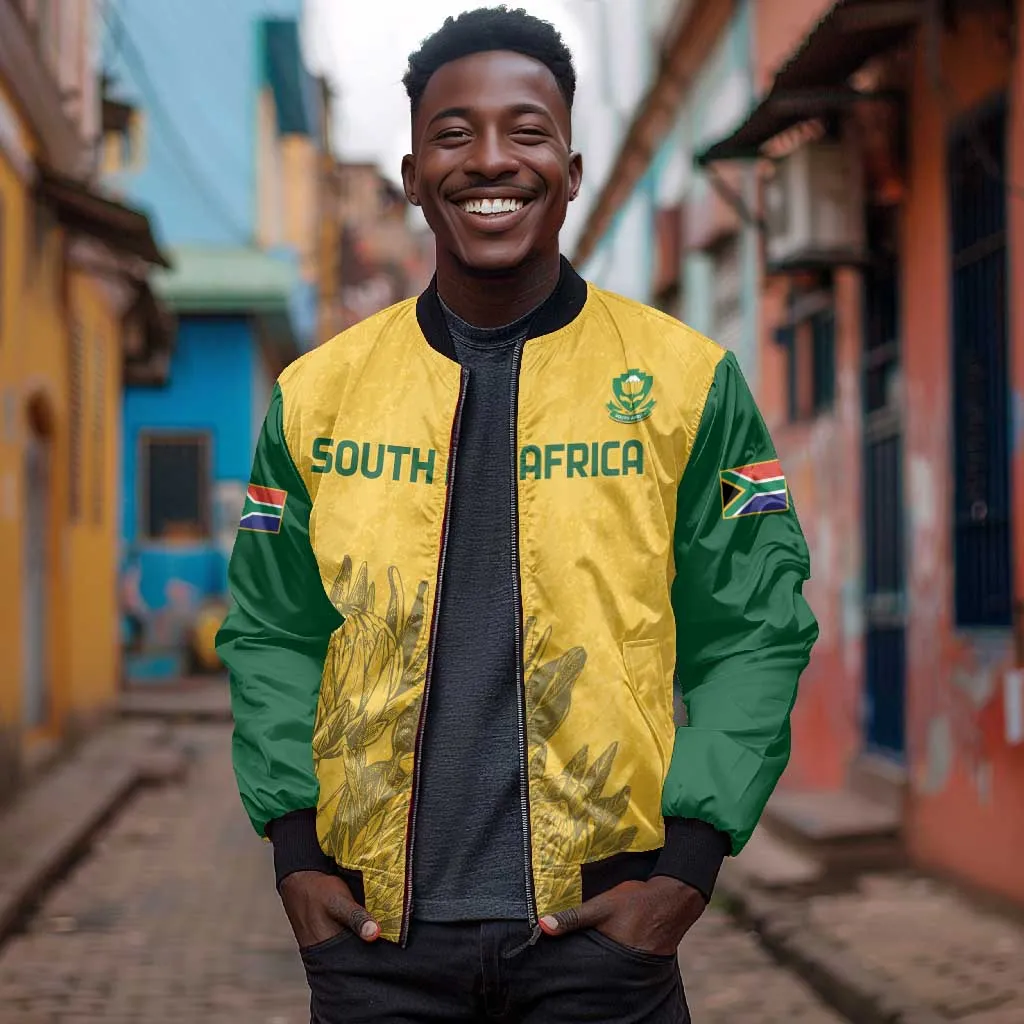 Custom South Africa Soccer Bomber Jacket Go Banyana Banyana Proteas LT14