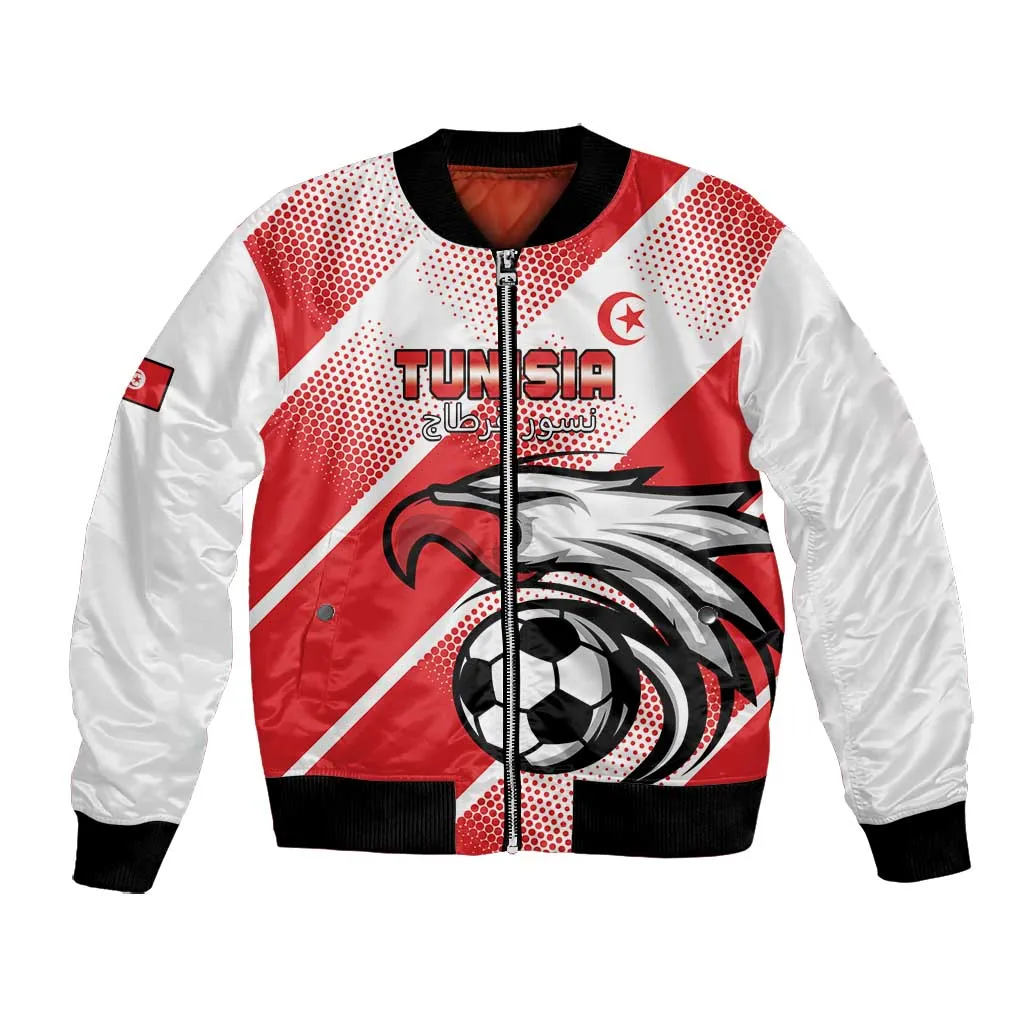 Custom Tunisia Football Bomber Jacket Go Eagles of Carthage LT15