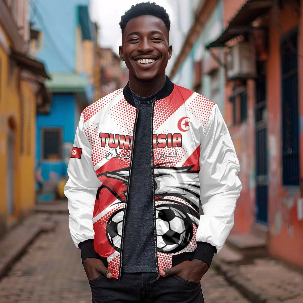 Custom Tunisia Football Bomber Jacket Go Eagles of Carthage LT15