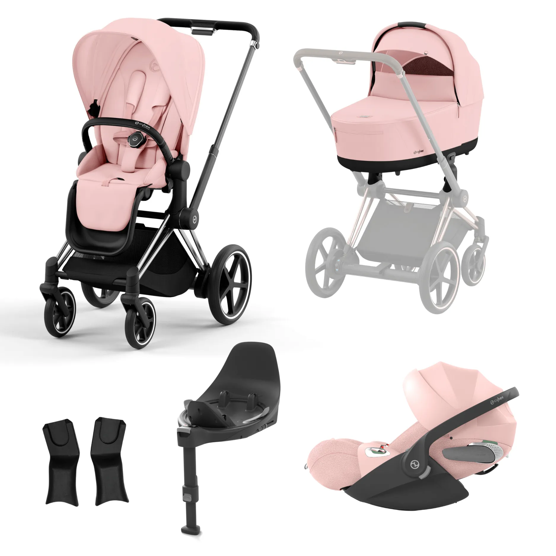 Cybex ePriam Chrome Black Bundle