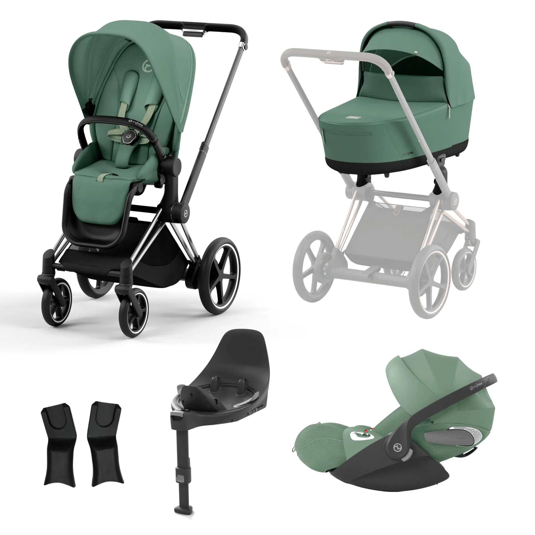Cybex ePriam Chrome Black Bundle