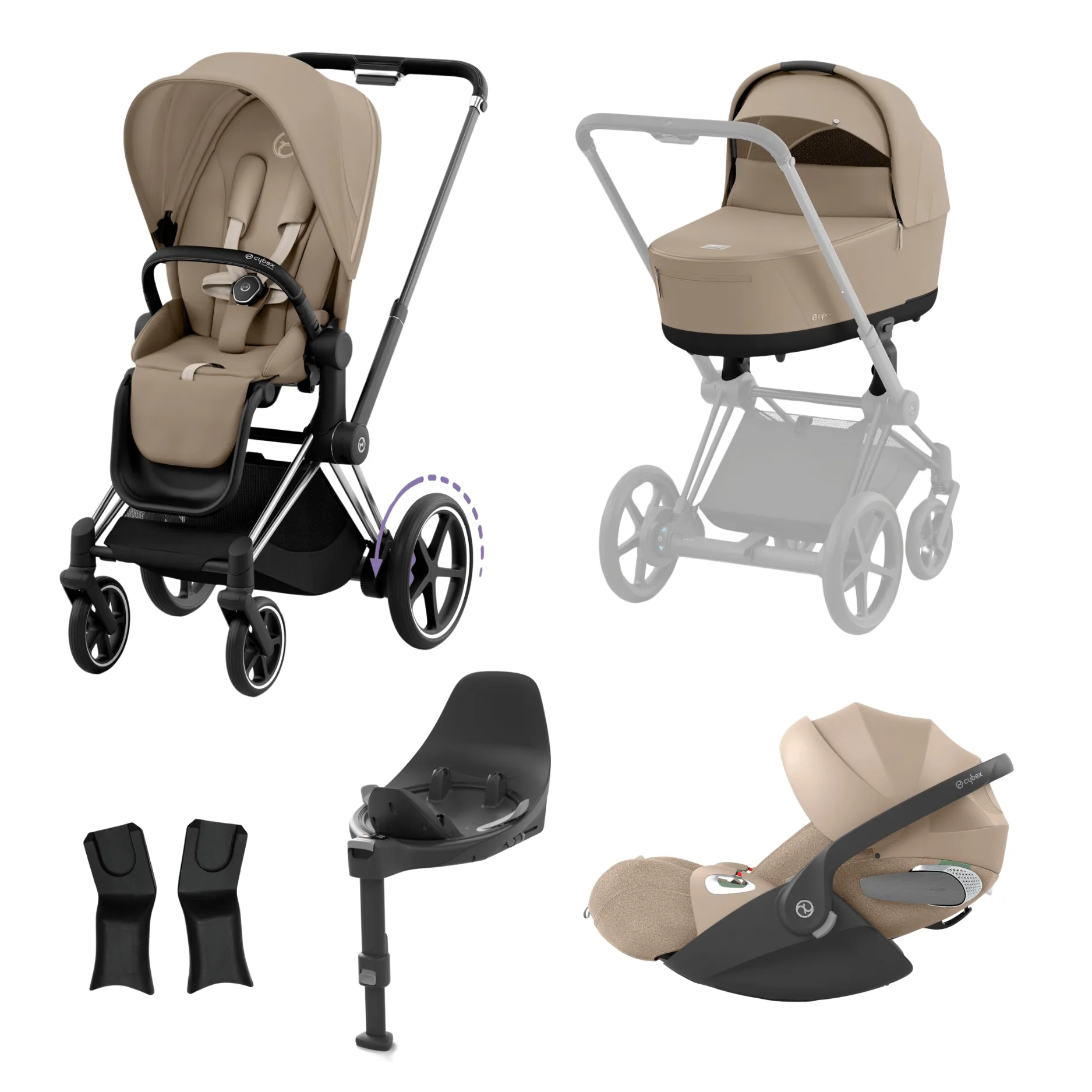 Cybex ePriam Chrome Black Bundle