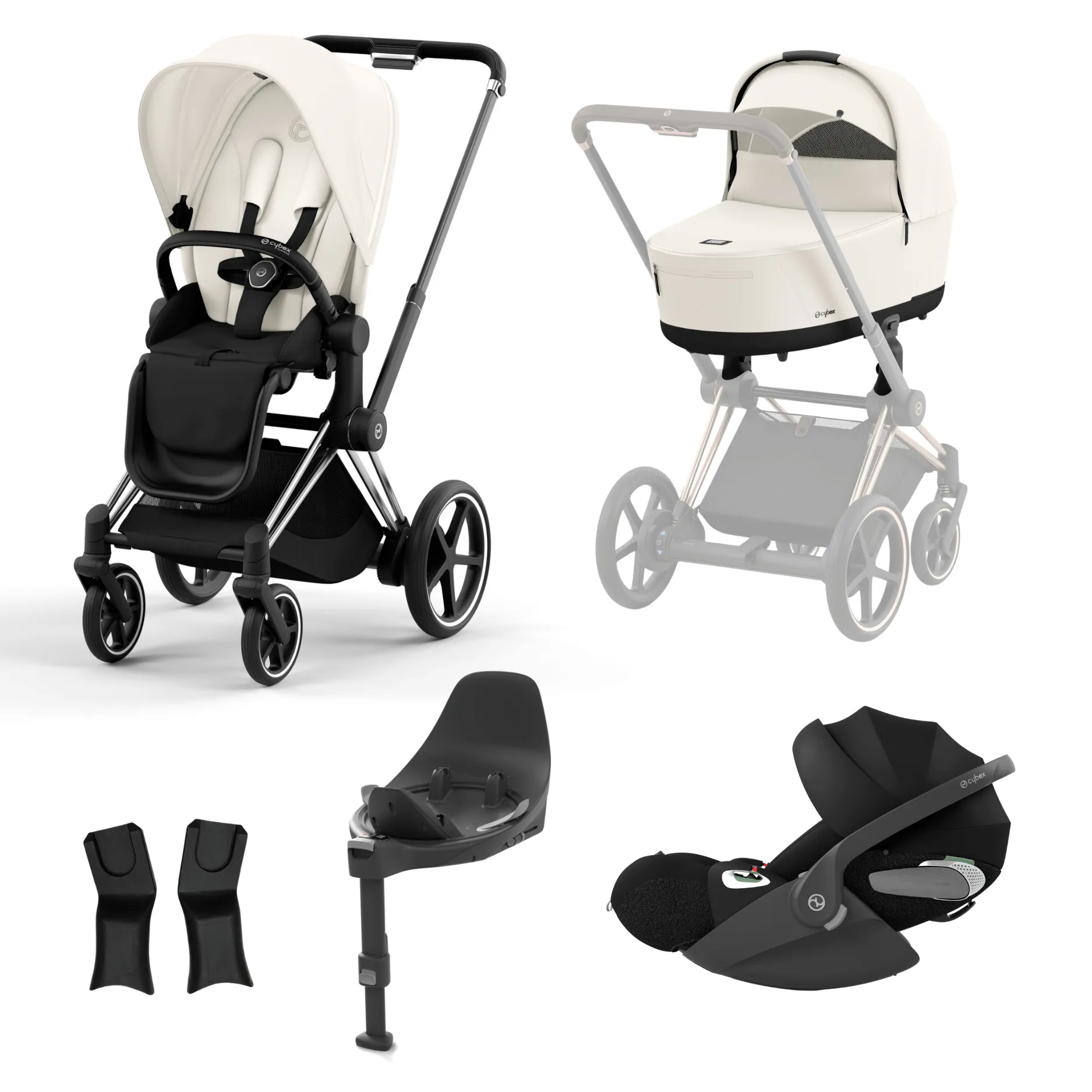 Cybex ePriam Chrome Black Bundle