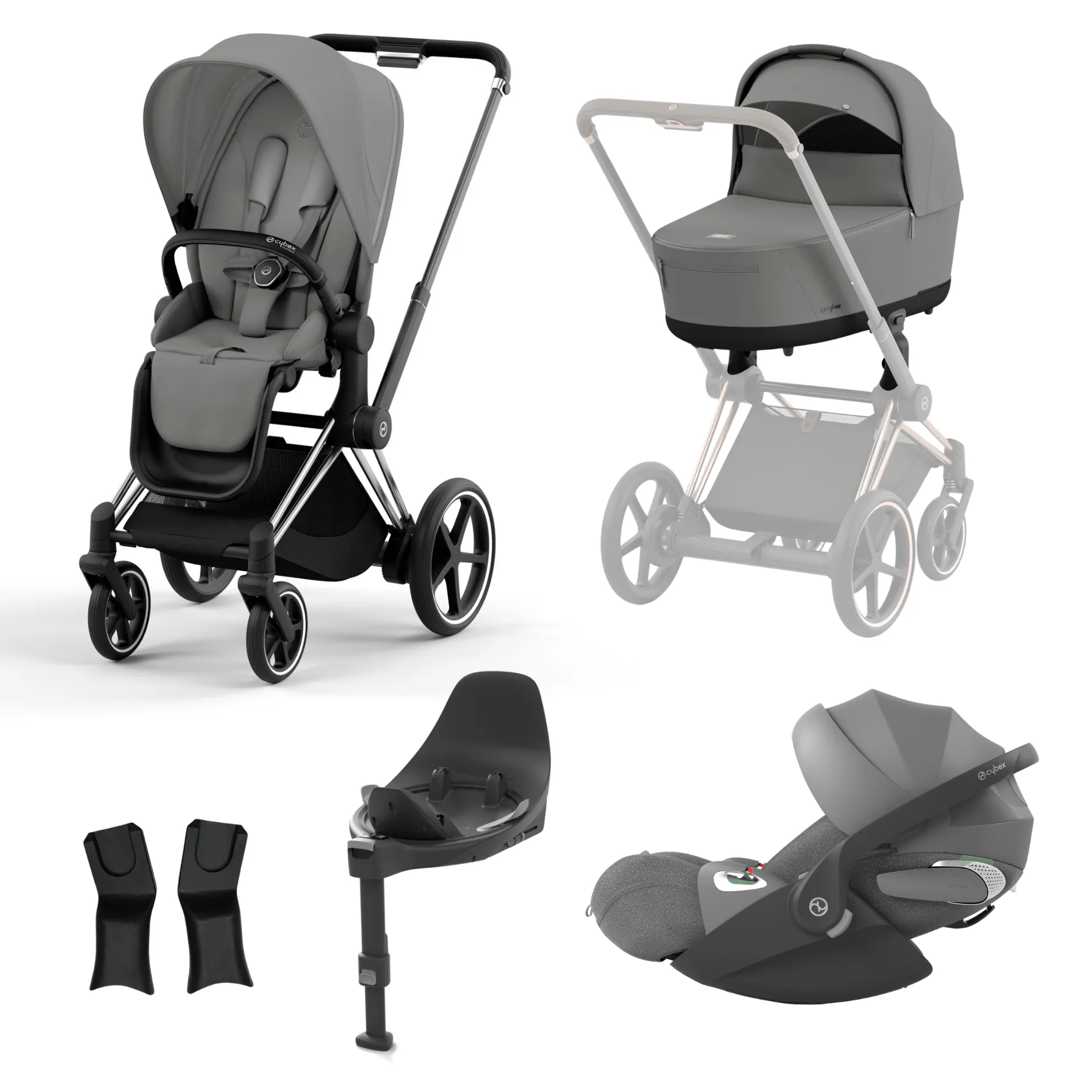 Cybex ePriam Chrome Black Bundle