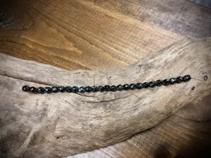 Czech Glass Fire Polished Bead Strand - Faceted Rounds - 5mm - 5”