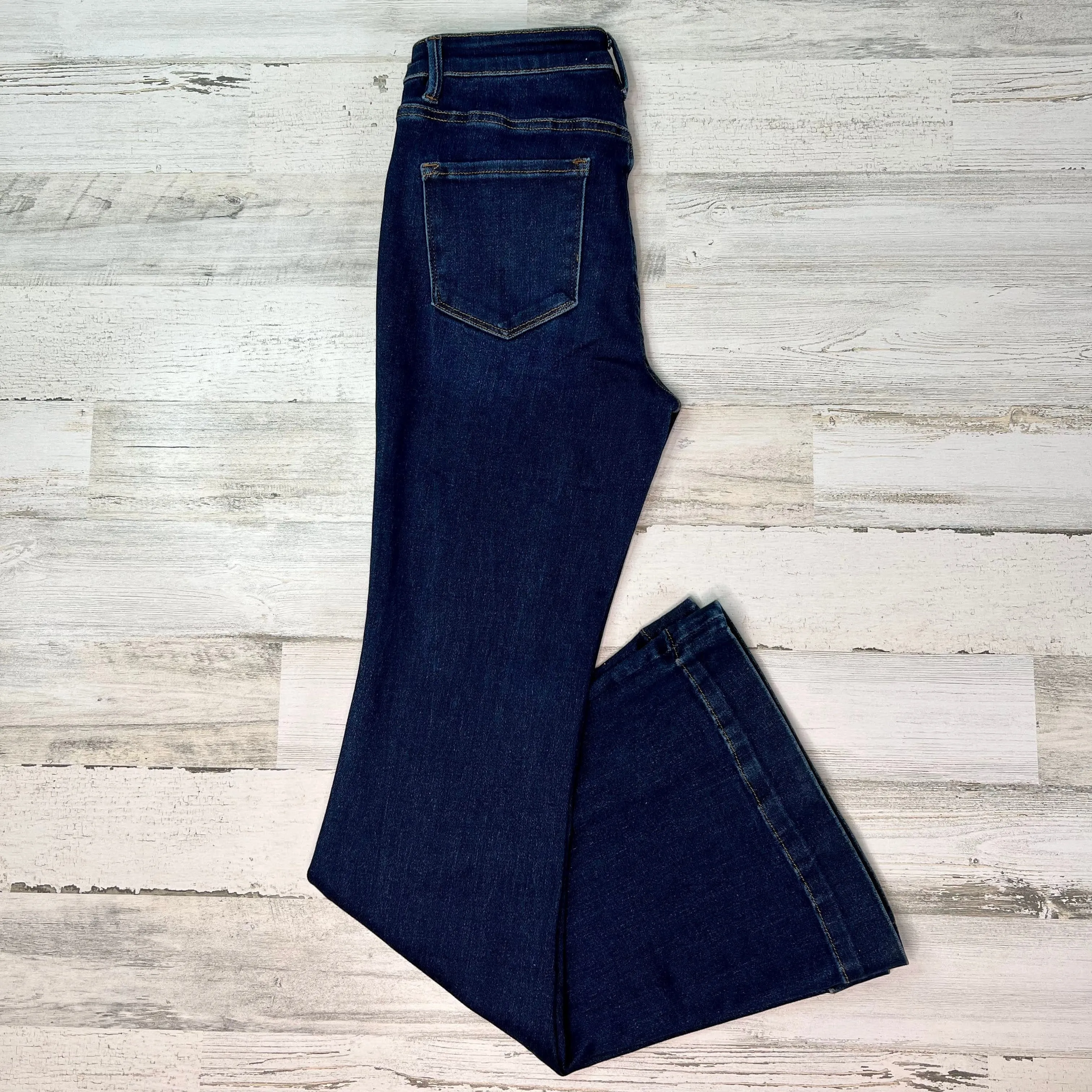 Dark wash flare jean
